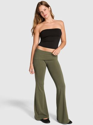 Super zvonové legíny s přehnutým pasem All-Day Cotton