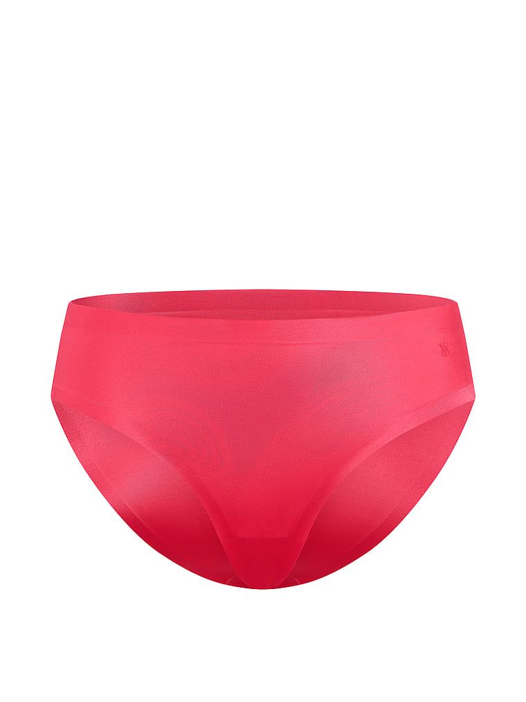 Bikiny kalhotky s neviditelným středním pasem. Produkt je červené barvy a pochází z kolekce No-Show.