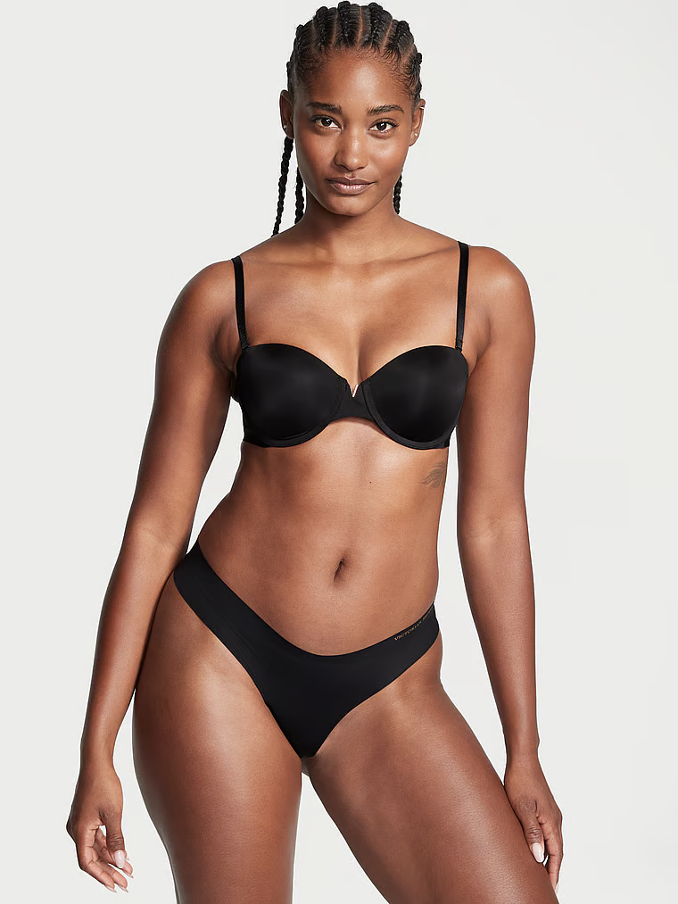 Victoria's Secret Bare Hladká podprsenka Illusions bez ramínek, která poskytuje zdvih