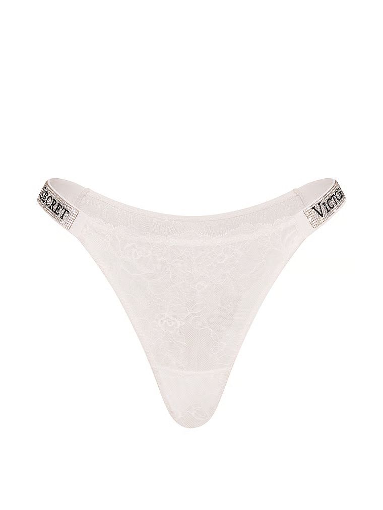 Brazilské krajkové kalhotky s pruhy Shine Strap. Produkt je šedobarevný a pochází z kolekce Very Sexy.