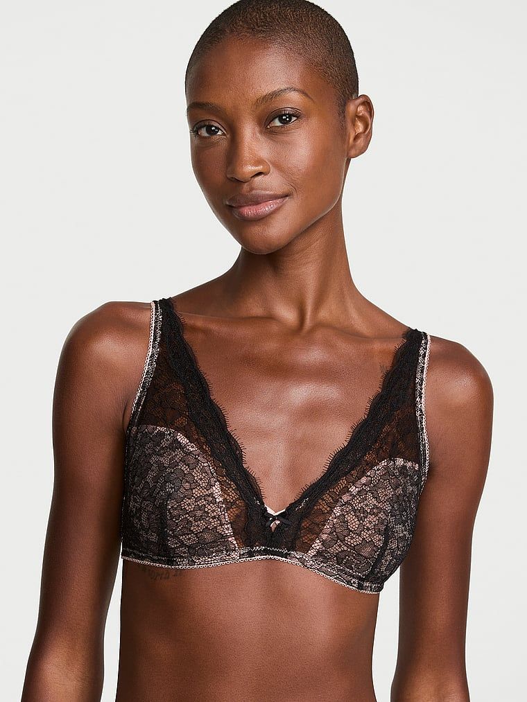 Victoria's Secret Krajková bezkosticová braletka Tease s hlubokým výstřihem