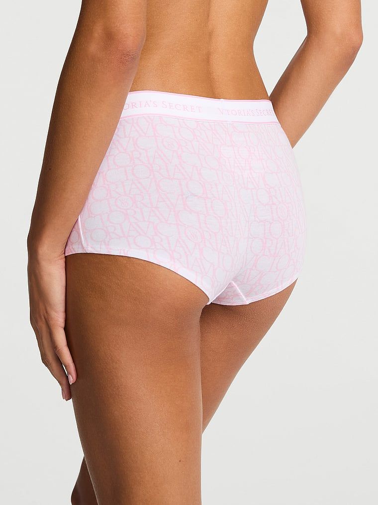 Bavlněné kraťasy s logem v pase Boyshort. Produkt je vzorovaný a pochází z kolekce Cotton.