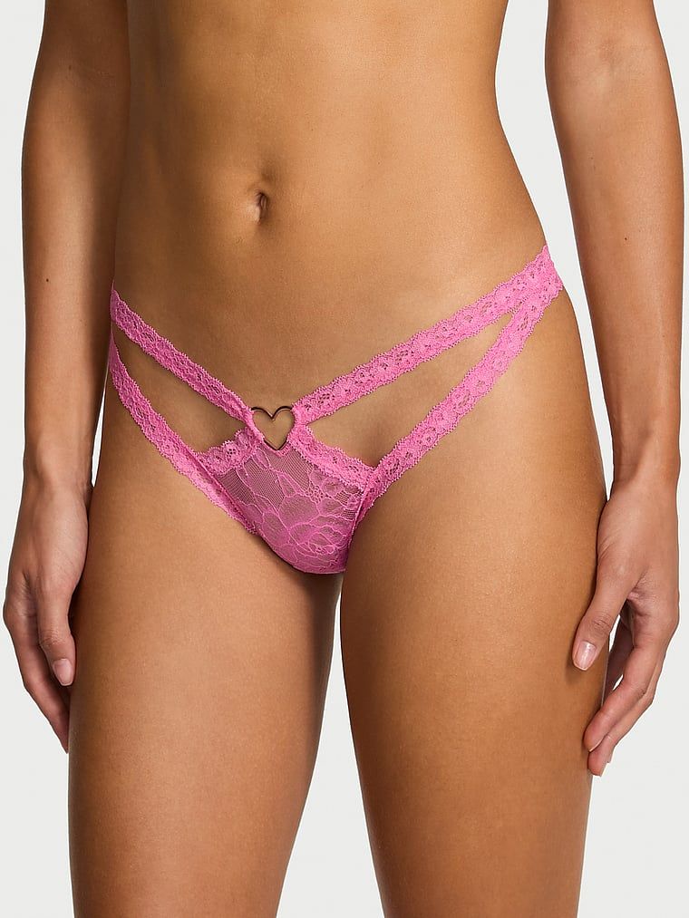 Tangová krajka Tease Heart Hardware. Produkt je růžové barvy a pochází z kolekce Very Sexy.