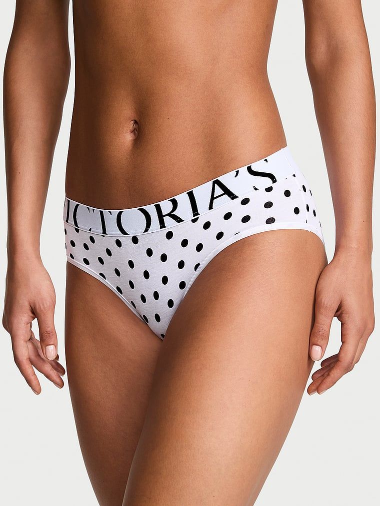 Logo Hiphugger s bavlněnými kalhotkami. Produkt je vzorovaný a pochází z kolekce Cotton.