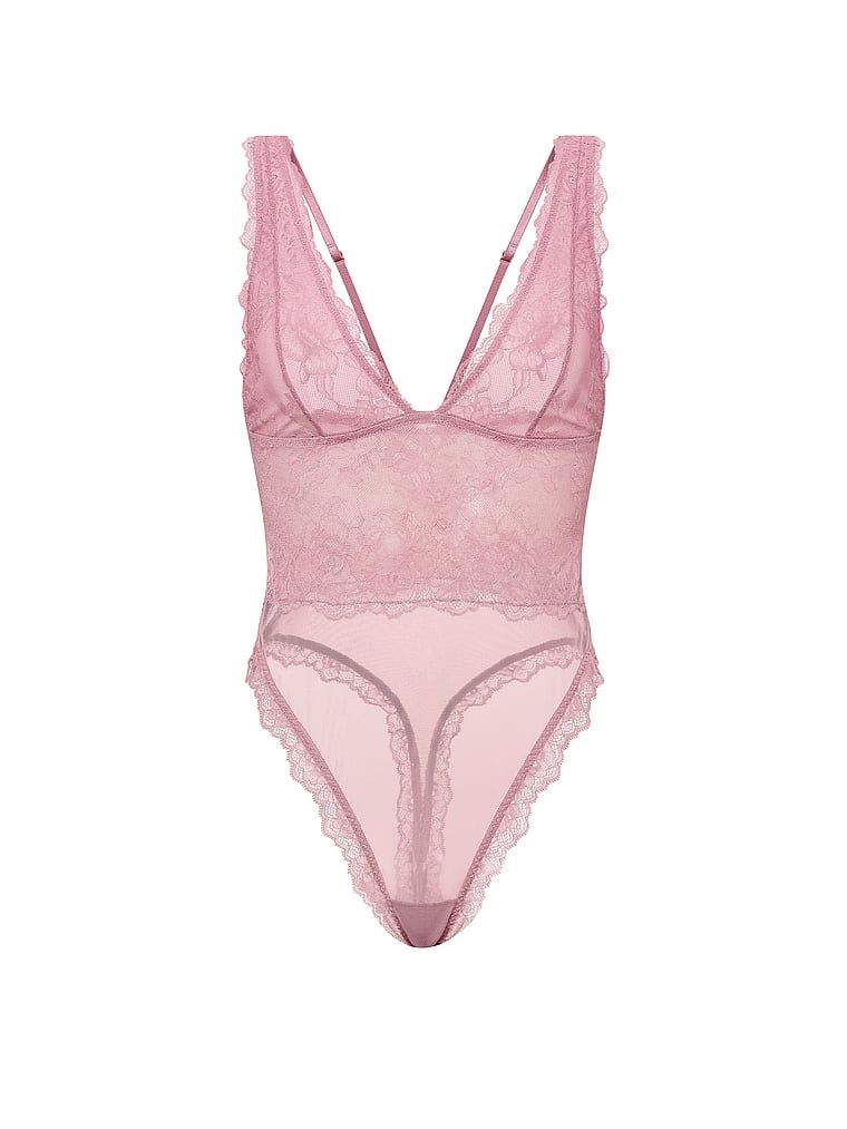 Průsvitný body z Rose síťované kombinézy. Produkt je růžové barvy a pochází z kolekce Very Sexy.