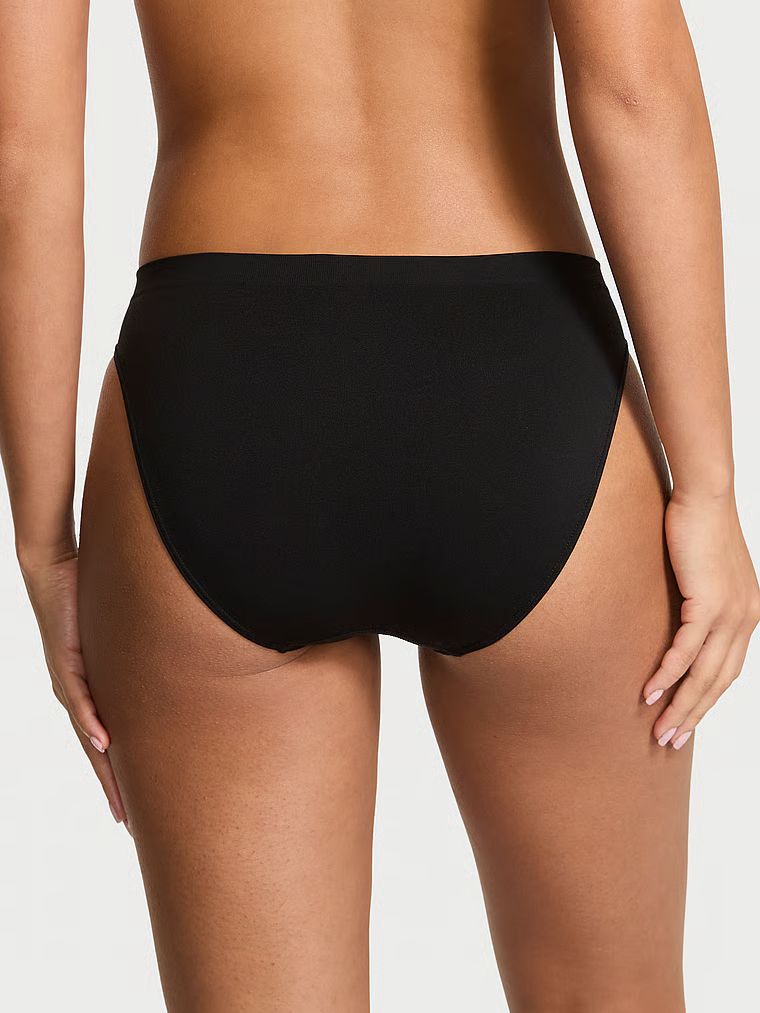 Kalhotky s lesklým logem Seamless Sparkle Bikini. Produkt je černý a pochází z kolekce Bezešvé.