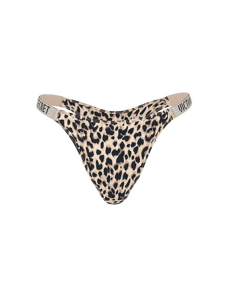 Brazilské kalhotky s lesklými ramínky Shine Strap Brazilian. Produkt je vzorovaný a pochází z kolekce Very Sexy.