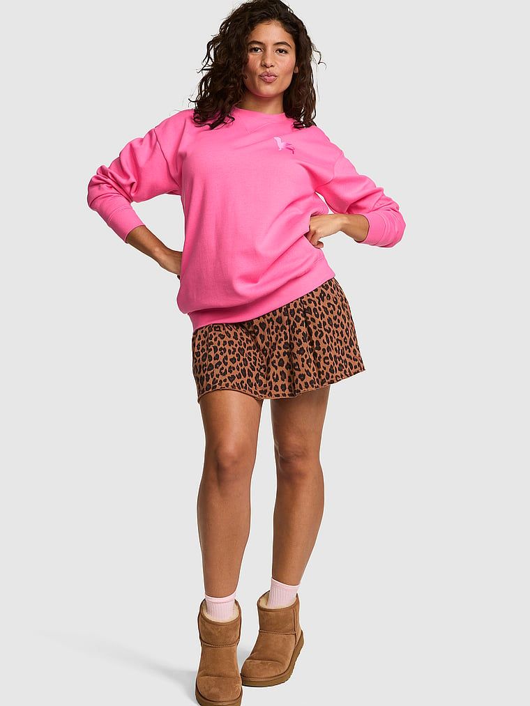 PINK Mikina Campus Fleece s kulatým výstřihem