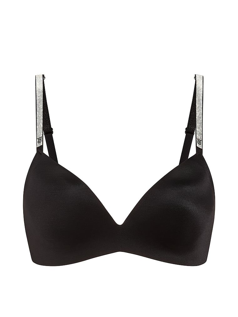 Podprsenka na kliky bez kosticí So Obsessed Shine Strap. Produkt je černý a pochází z kolekce Very Sexy.