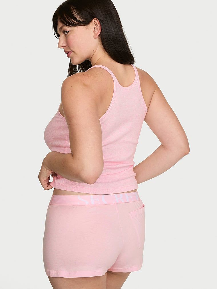 Mix & Match bavlněné noční top. Produkt je růžové barvy a pochází z kolekce Victoria's Secret.