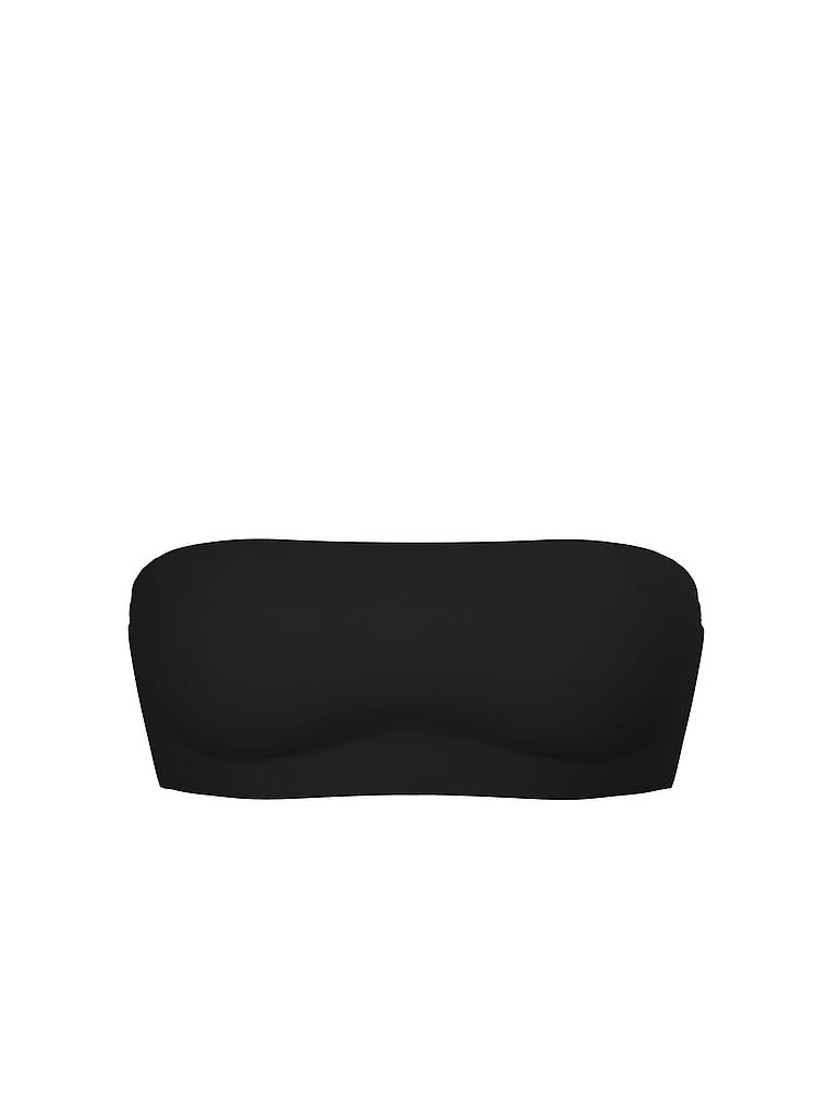 Push-up podprsenka bez ramínek a s kosticemi Perfect Comfort Strapless. Produkt je černý a pochází z kolekce Victoria's Secret Bare.