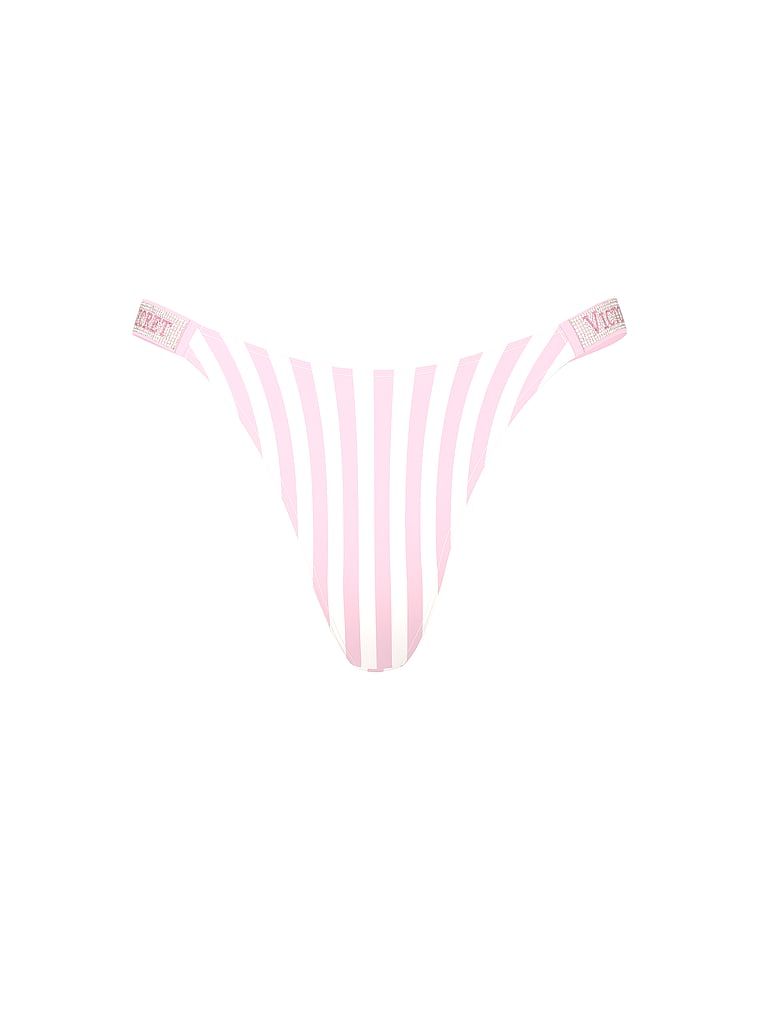 Tanga s lesklými ramínky Shine Strap. Produkt je vzorovaný a pochází z kolekce Very Sexy.