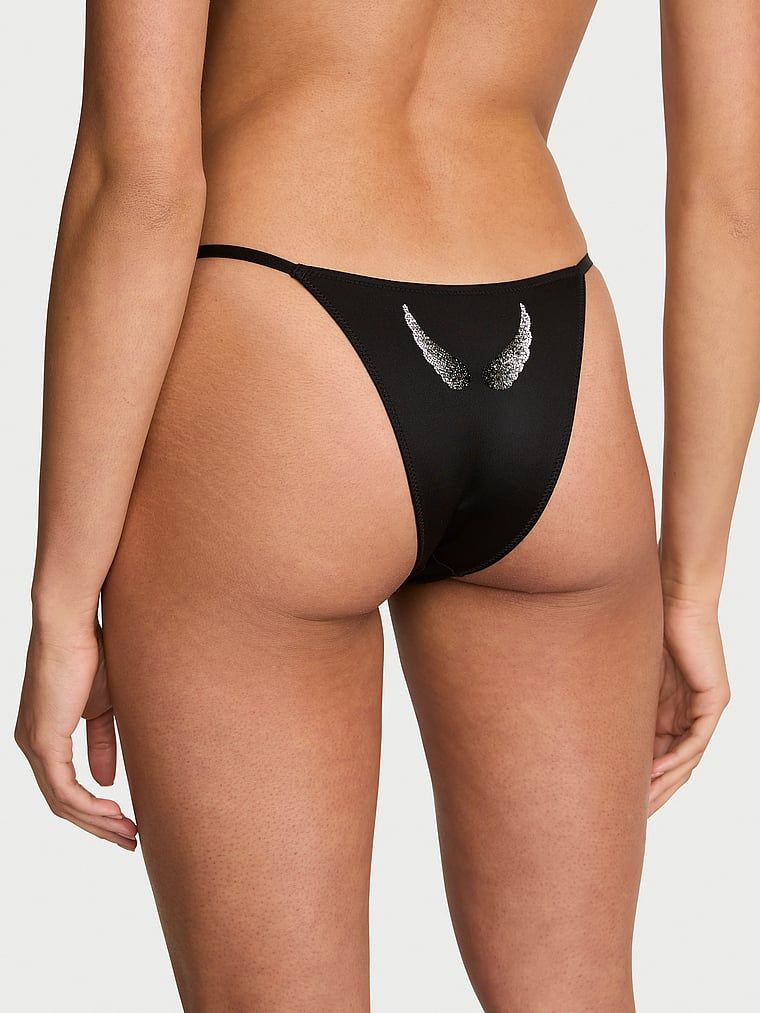 Brazilské kalhotky s křídly Angel Shine. Produkt je černý a pochází z kolekce Very Sexy.