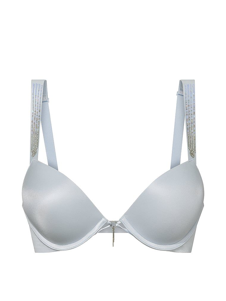 Push-up zvětšující podprsenka 2 velikosti Bombshell Ombre Shine ramínko. Produkt je modré barvy a pochází z kolekce Very Sexy.
