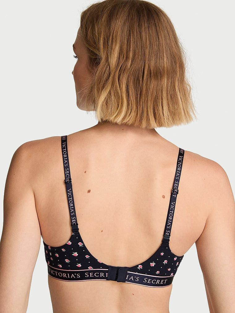 Push-up bavlněná podprsenka Perfect Shape. Produkt je květinové barvy a pochází z kolekce triček.