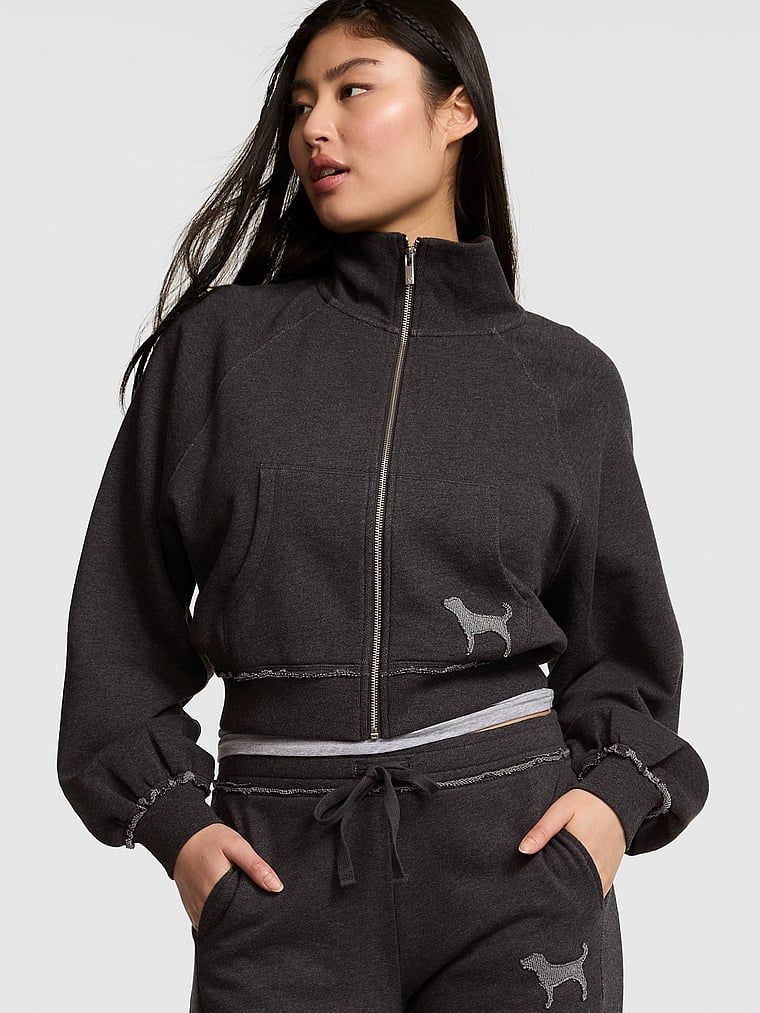 Mikina Campus Terry se stojáčkem na zip