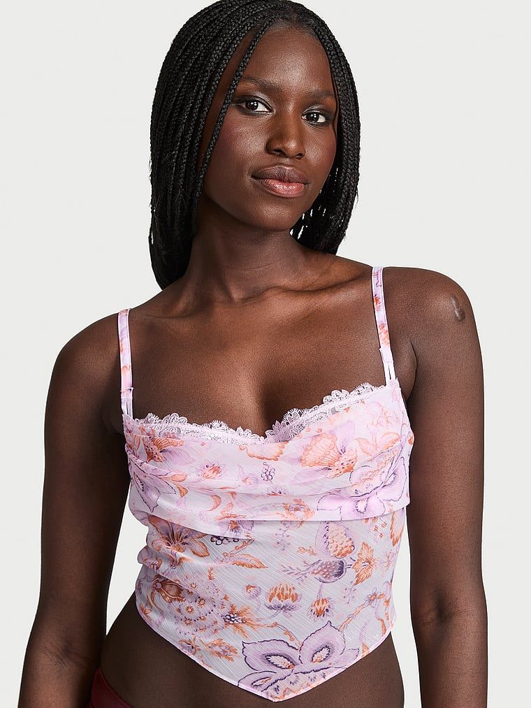 Victoria's Secret Šátkový šifonový top Vintage Blossom