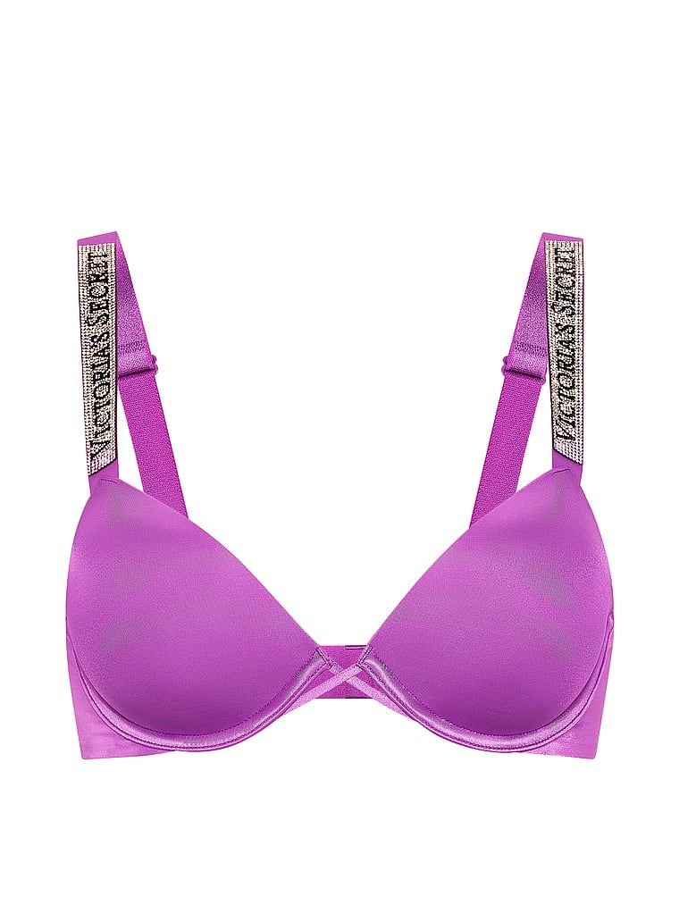 Push-up podprsenka Shine Strap. Produkt je fialové barvy a pochází z kolekce Very Sexy.