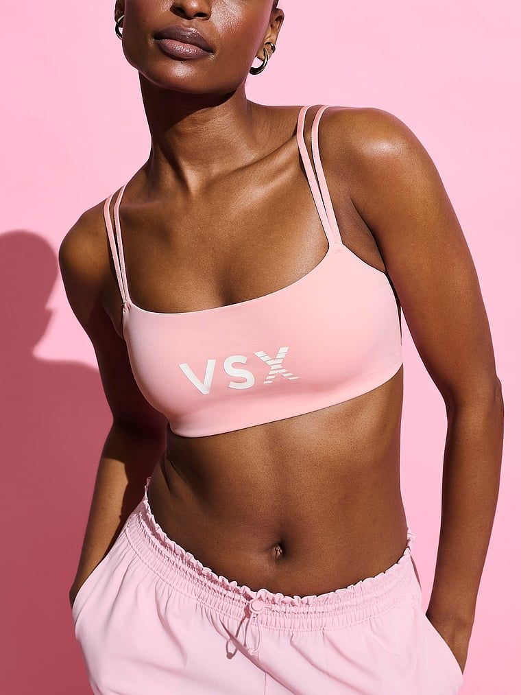 VSX Elevate sportovní podprsenka. Produkt je růžové barvy a pochází z kolekce VSX.