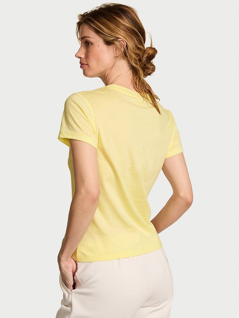 Mix & Match bavlněné noční tričko. Produkt je žluté barvy a pochází z kolekce Victoria's Secret.