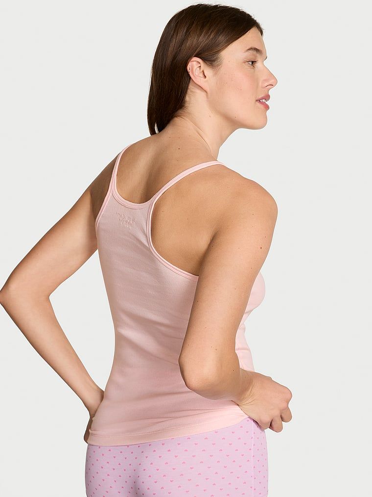 Mix & Match bavlněné noční top. Produkt je růžové barvy a pochází z kolekce Victoria's Secret.