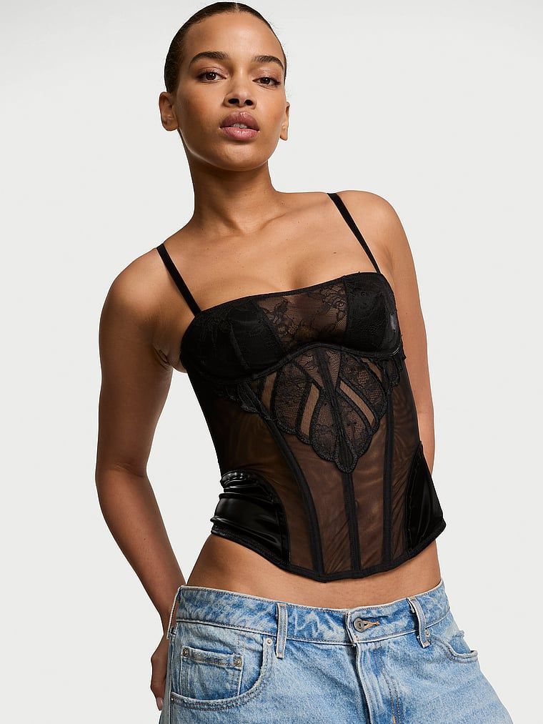 Very Sexy Korzetový top s výšivkou Sex-Ray