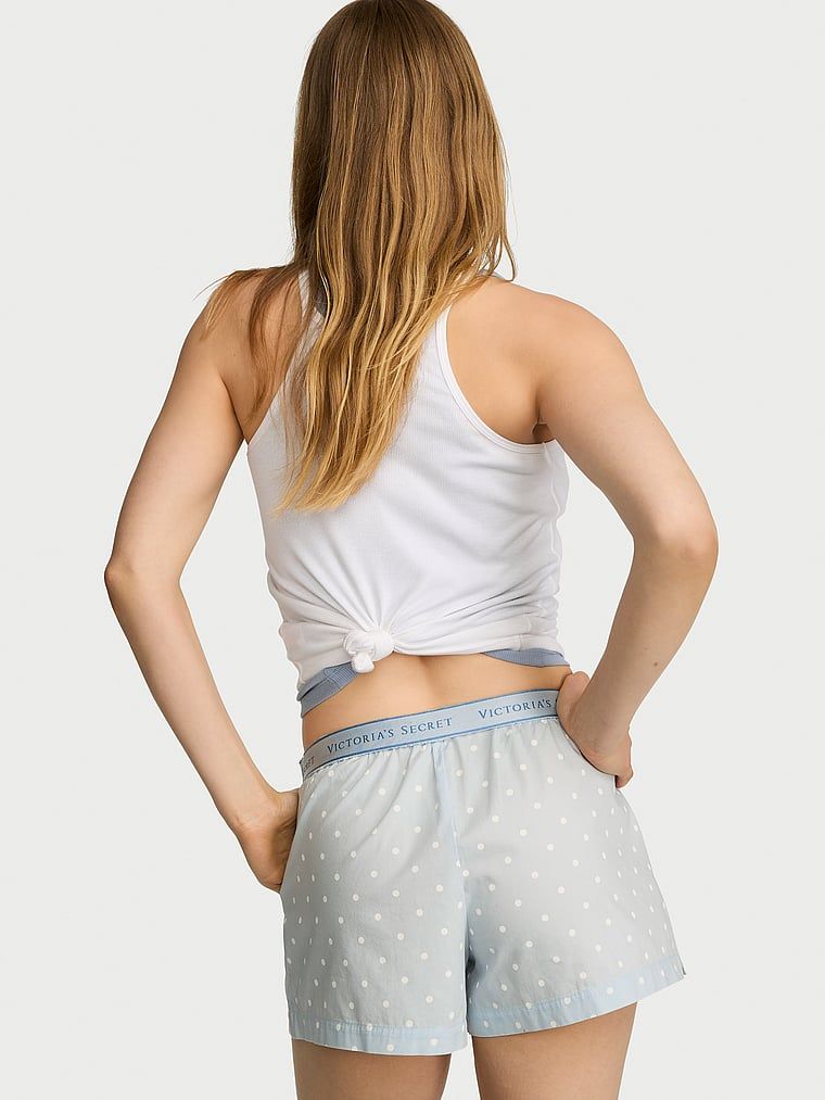 Mix & Match bavlněné pyžamové kraťasy Heritage. Produkt má vzorovanou barvu a pochází z kolekce Victoria's Secret.