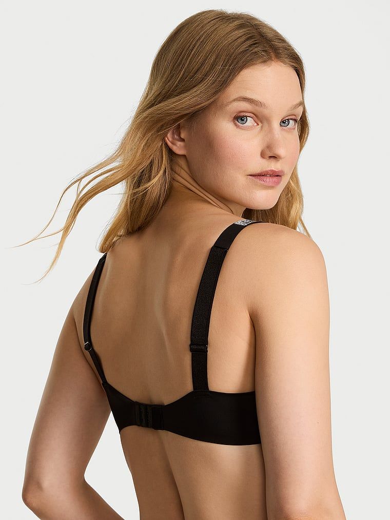 Push-up podprsenka Shine Strap. Produkt je černý a pochází z kolekce Very Sexy.