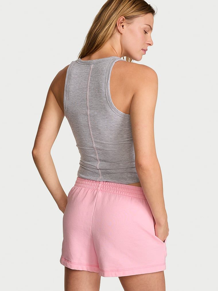 Froté bavlněné kraťasy mimo službu. Produkt je růžové barvy a pochází z kolekce Angel Essentials.