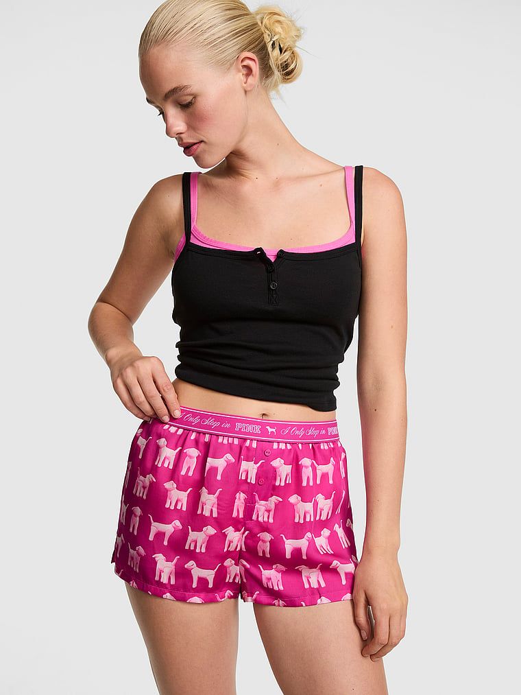 Hedvábně jemné pyžamové šortky boxy střihu Silky Sleep