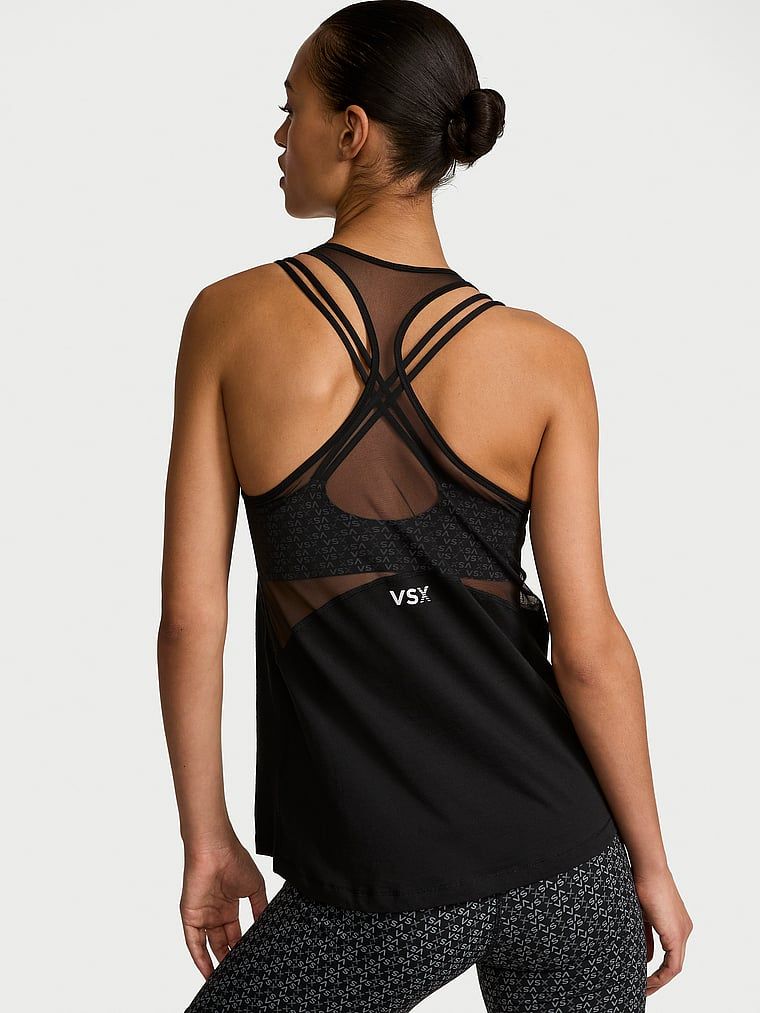 Sportovní bavlněné tričko VSX Pima Racerback. Produkt je černý a pochází z kolekce VSX.