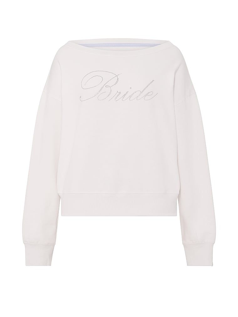 Bavlněná mikina pro nevěstu Nevěstu Svatební Svatební. Produkt je bílé barvy a pochází z kolekce Angel Essentials.