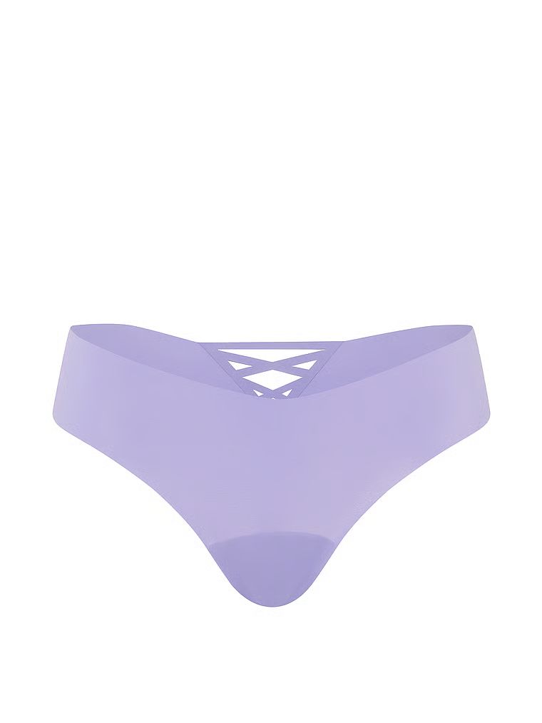 Bezšvové tanga s ramínky na zadní straně No-Show Strappy. Produkt je modré barvy a pochází z kolekce No-Show.