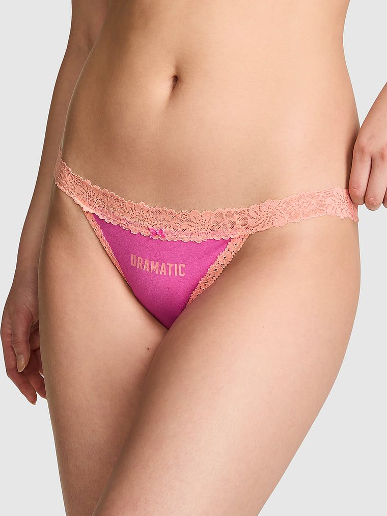 Bavlněné kalhotky string bikini