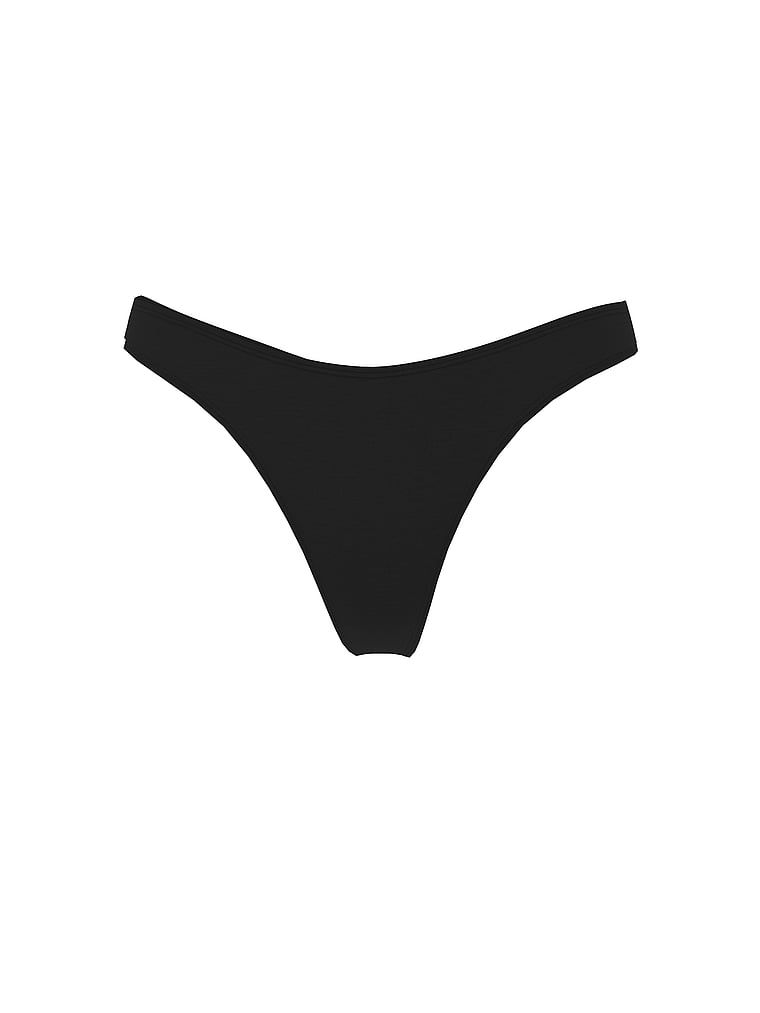 Modální tanga s vysoce střiženými ultra-jemnými nohavičkami. Produkt je černý a pochází z kolekce Victoria's Secret.