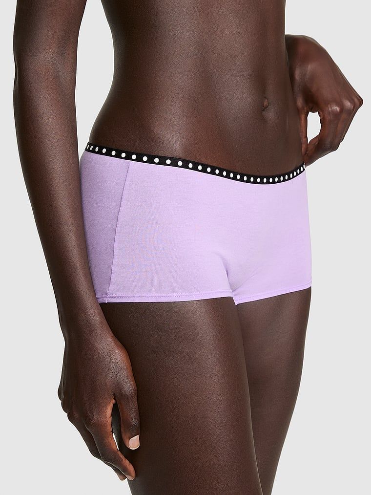 Bavlněné kalhotky boyshort s logem