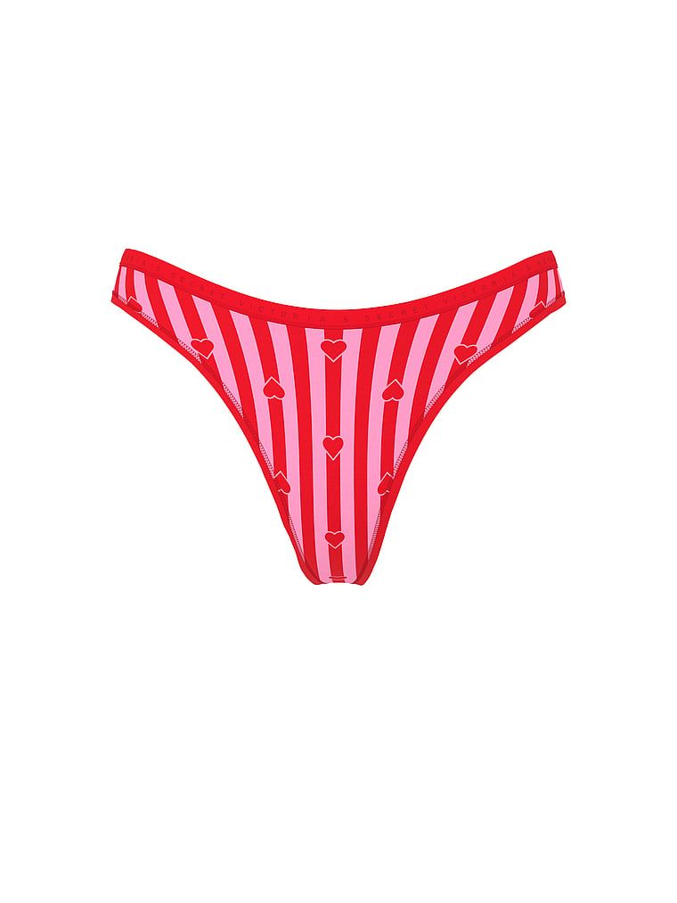 Bavlněné tanga s vysokými nohavičkami. Produkt je vzorovaný a pochází z kolekce Victoria's Secret.