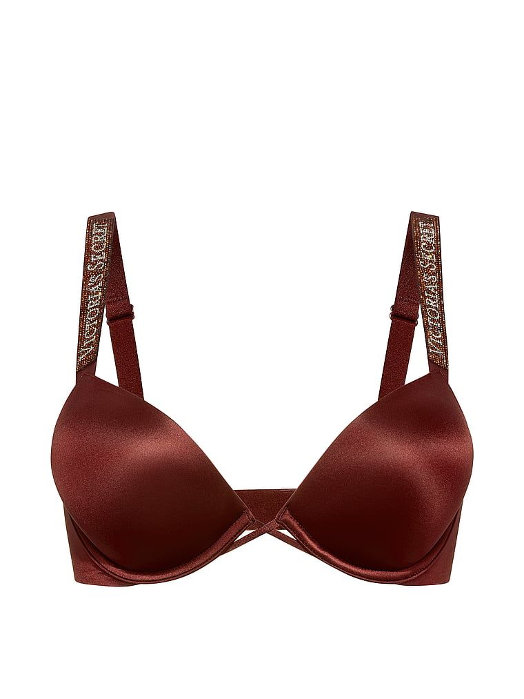 Push-up zvětšující podprsenka 2 velikosti Bombshell Shine Strap. Produkt je vzorovaný a pochází z kolekce Very Sexy.
