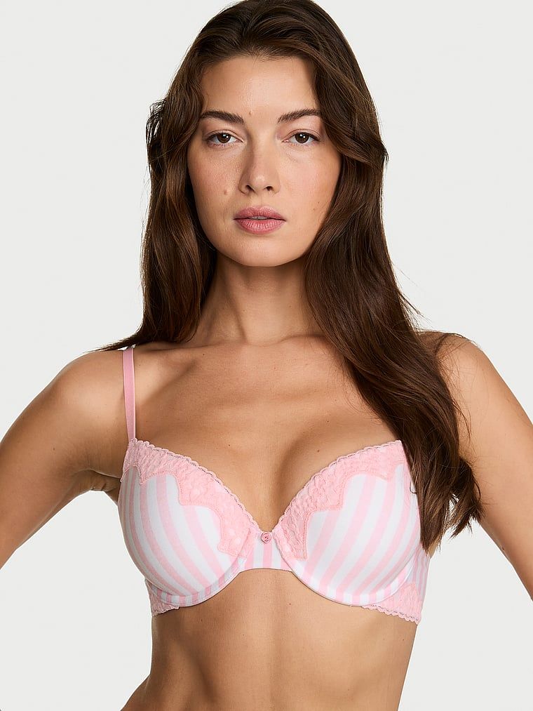 Push-up bavlněná podprsenka Perfect Shape. Produkt je vzorovaný a pochází z kolekce triček.