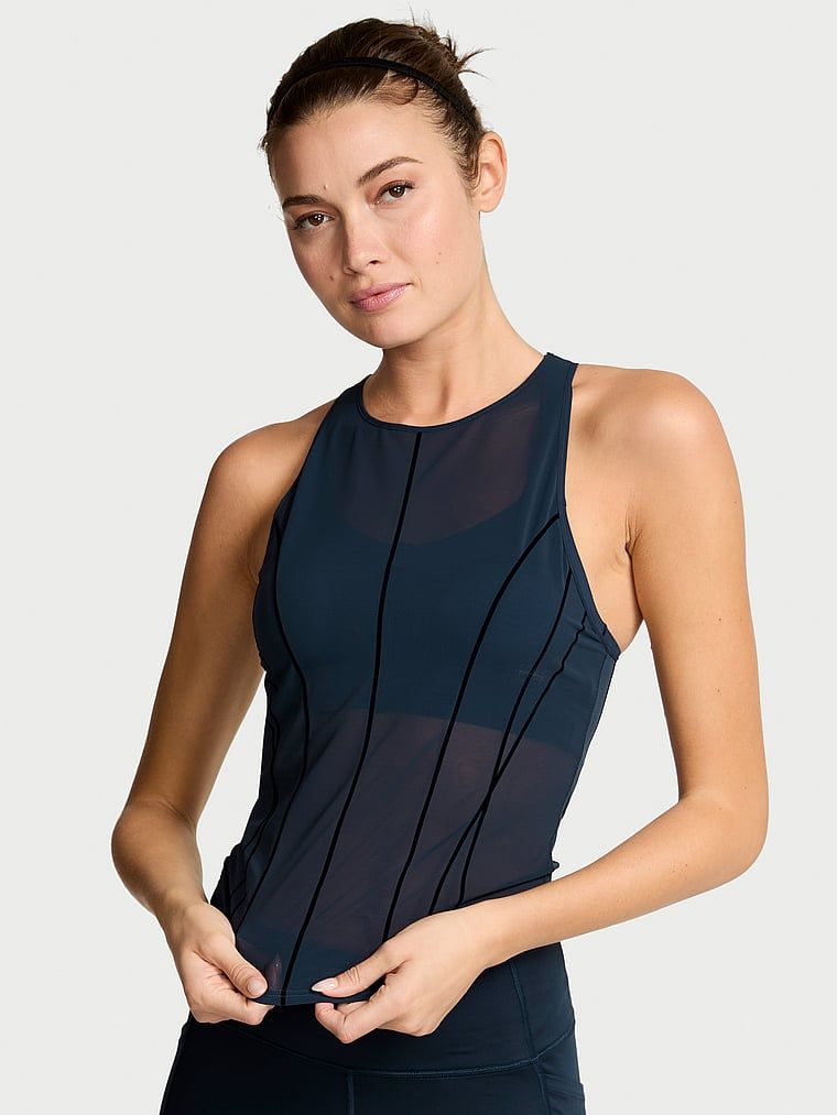 Sportovní top z VSX Flock Mesh. Produkt má modrou barvu a pochází z kolekce VSX.