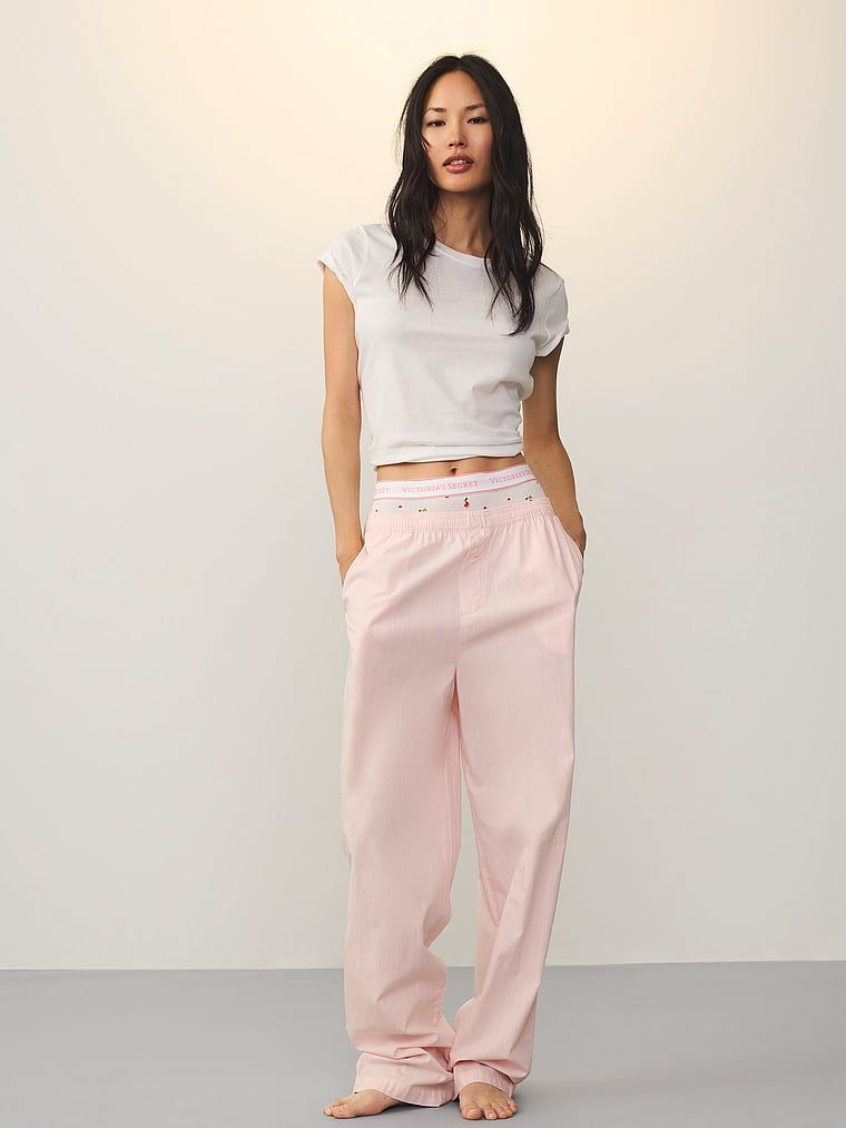 Mix & Match Heritage bavlněné pyžamové kalhoty. Produkt je vzorovaný a pochází z kolekce Victoria's Secret.