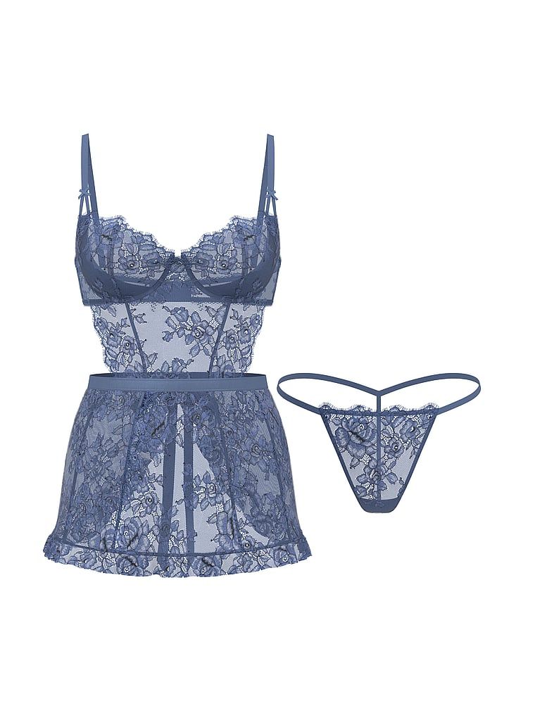 Zástěra a tanga z Wicked Denimu. Produkt má vícebarevnou barvu a pochází z kolekce Very Sexy.