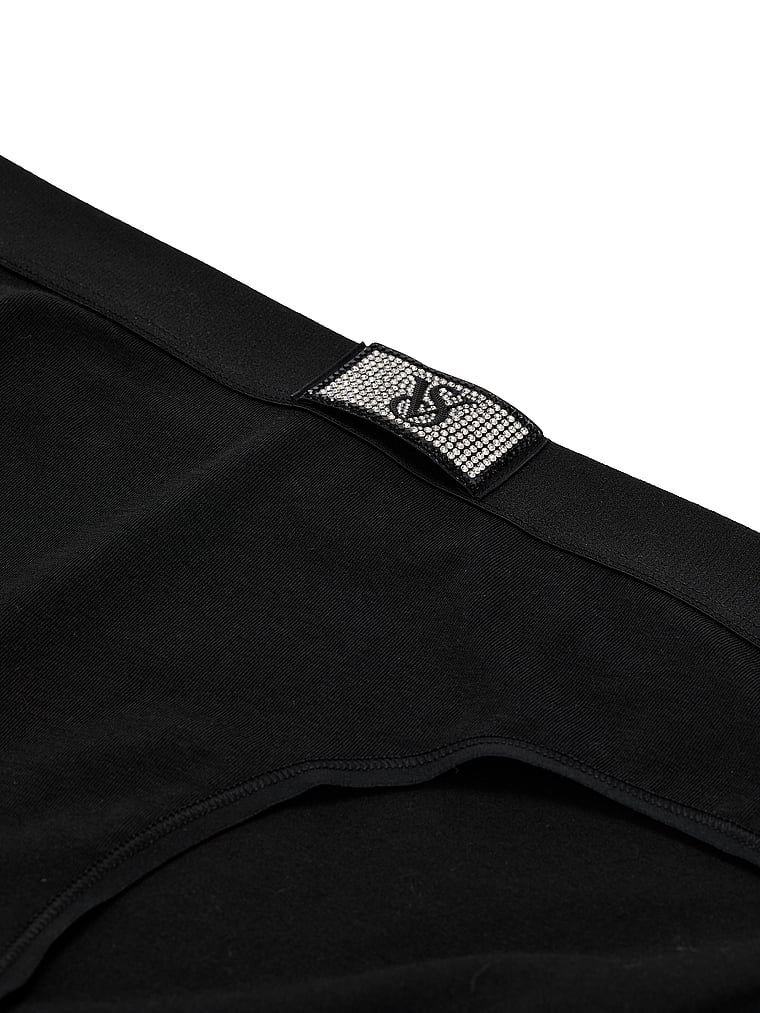 Bavlněné kalhotky s logem Shine Patch Hiphugger. Výrobek je černý a pochází z kolekce Cotton.