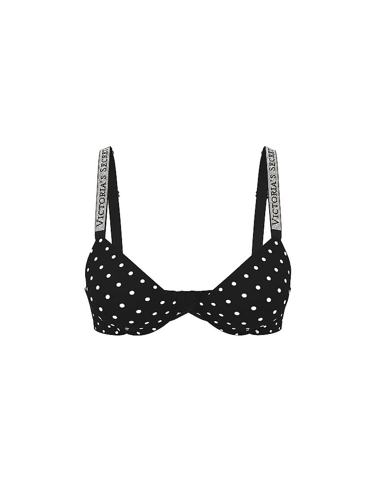 Push-up zvětšující podprsenka 2 velikosti Bombshell Shine Strap. Produkt je vzorovaný a pochází z kolekce Very Sexy.