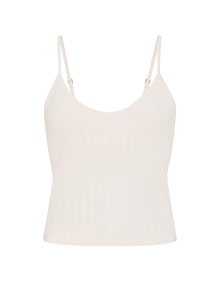 Vršek je vyroben ze SoSoft Ultra-Fine modalu na spaní. Produkt je bílé barvy a pochází z kolekce Victoria's Secret.