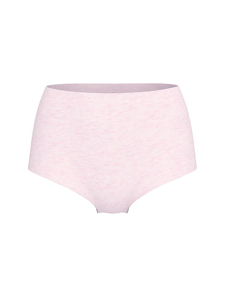 Bavlněné kalhotky Bezešvé kalhotky s vysokým pasem No-Show Briefs. Produkt je růžový a pochází z kolekce No-Show.