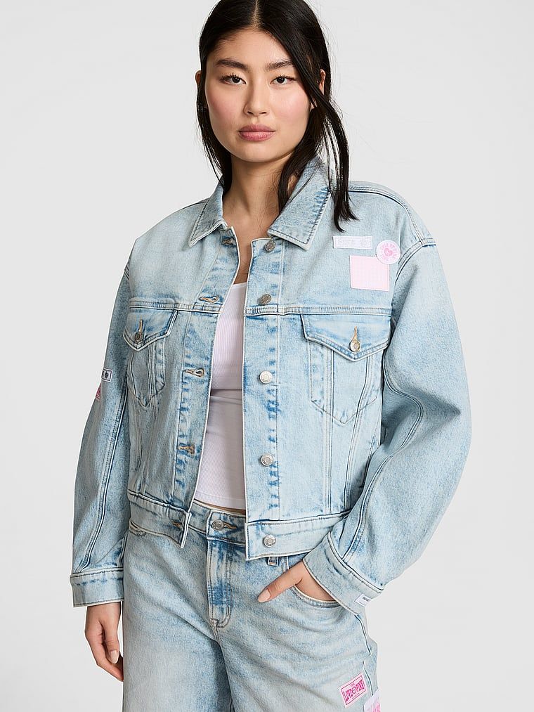 Džínová bunda boyfriend (trucker) Denim by PINK