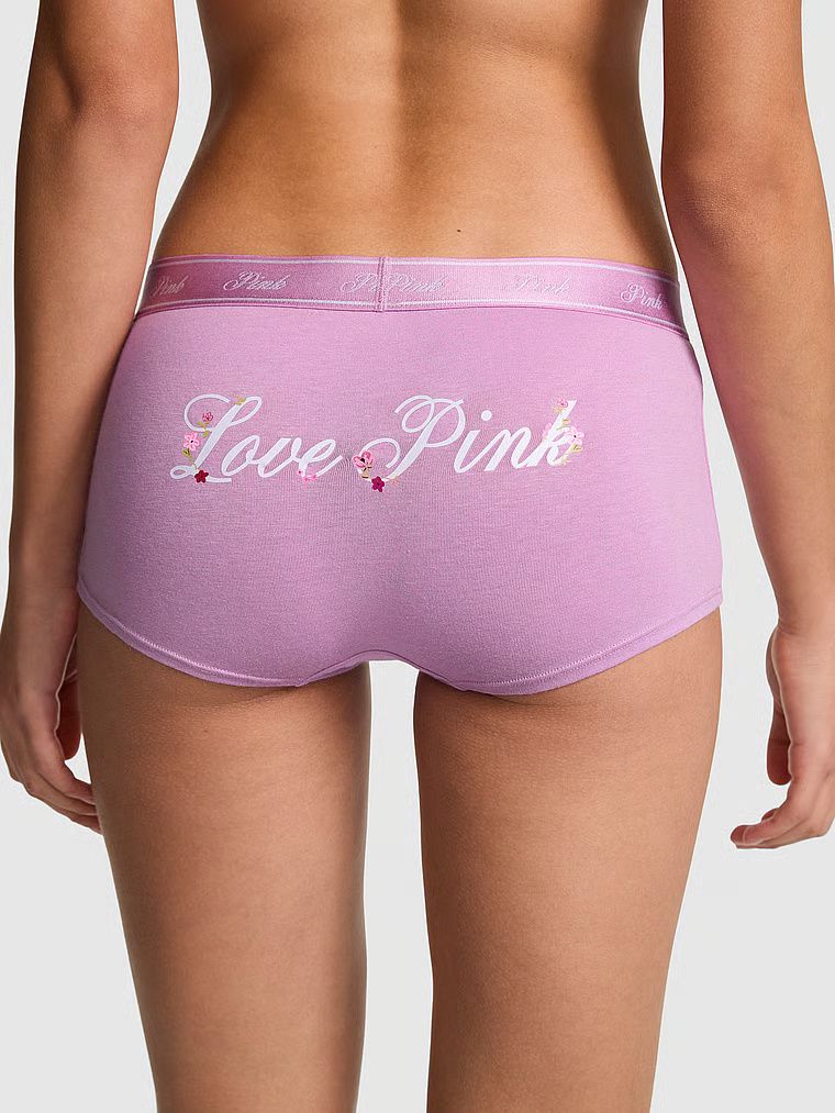 PINK Boyshort kalhotky s logem