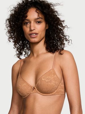 Body by Victoria Neviditelná nepodšitá krajková demi podprsenka s push-up efektem