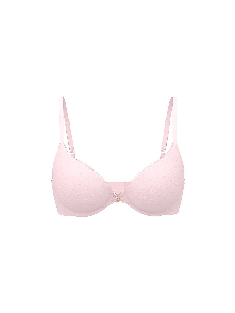 Mírně vycpaná podprsenka s pevně vystavěnými košíčky. Produkt je růžové barvy a pochází z kolekce Body by Victoria.